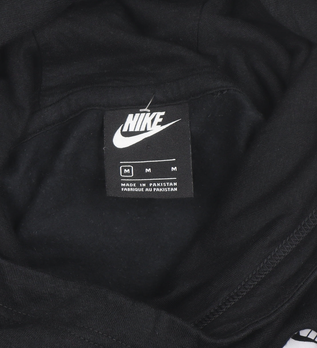 Nike Men's Black Pullover Hoodie Medium Logo Fleece Sweatshirt