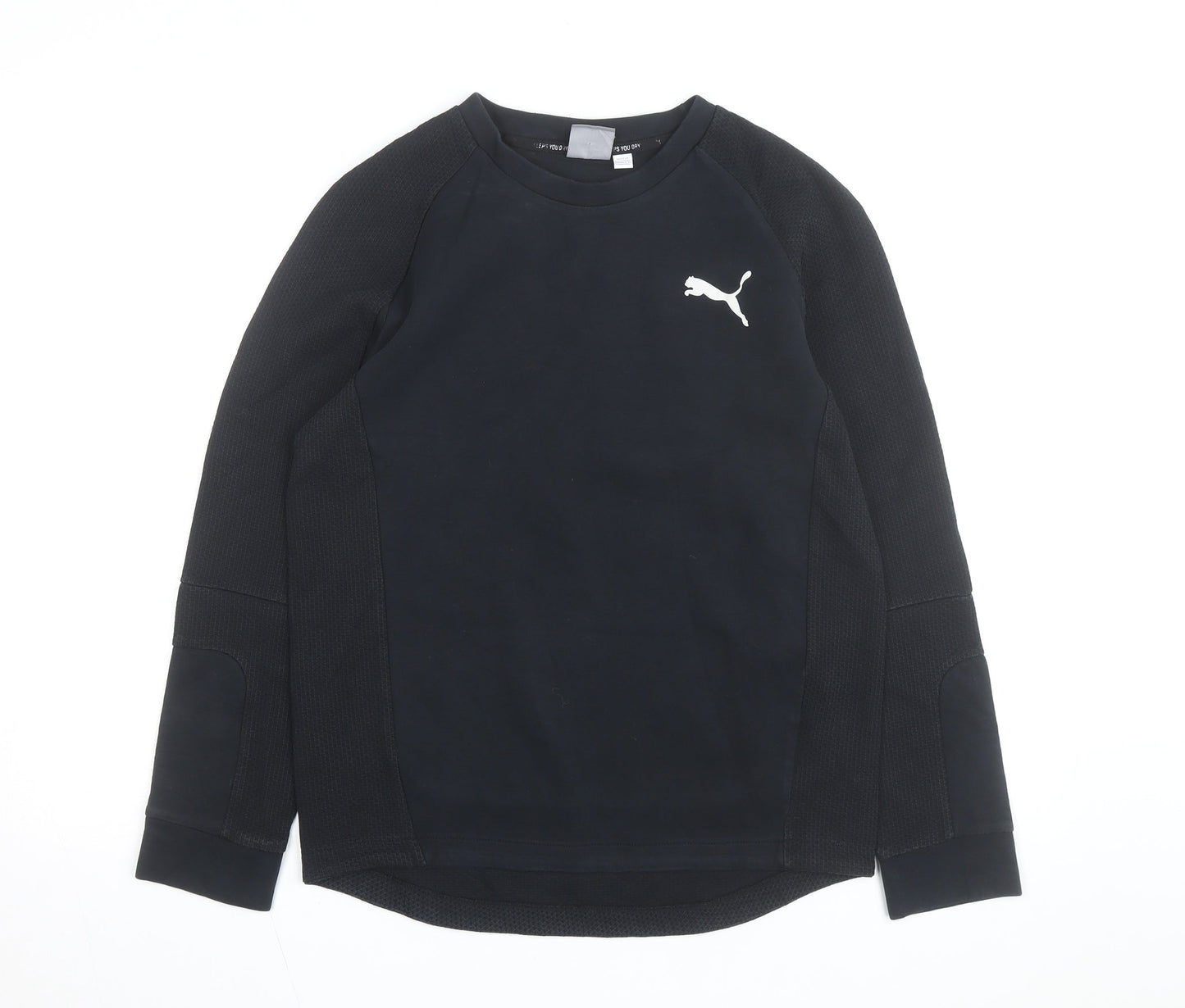 Puma Men's Black Small Crew Neck Pullover Sweatshirt