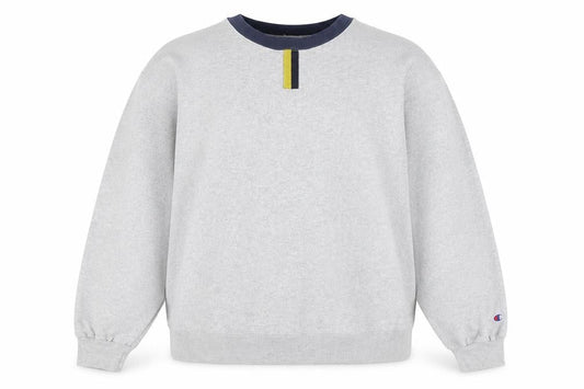 Champion Mens Grey Pullover Sweatshirt L Regular Fit Crew Neck