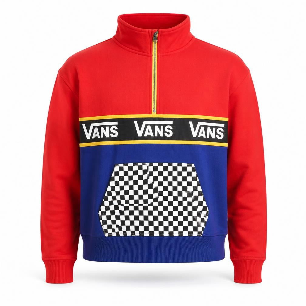 Vans Mens Multicoloured 1/2 Zip Sweatshirt M Retro Logo Streetwear