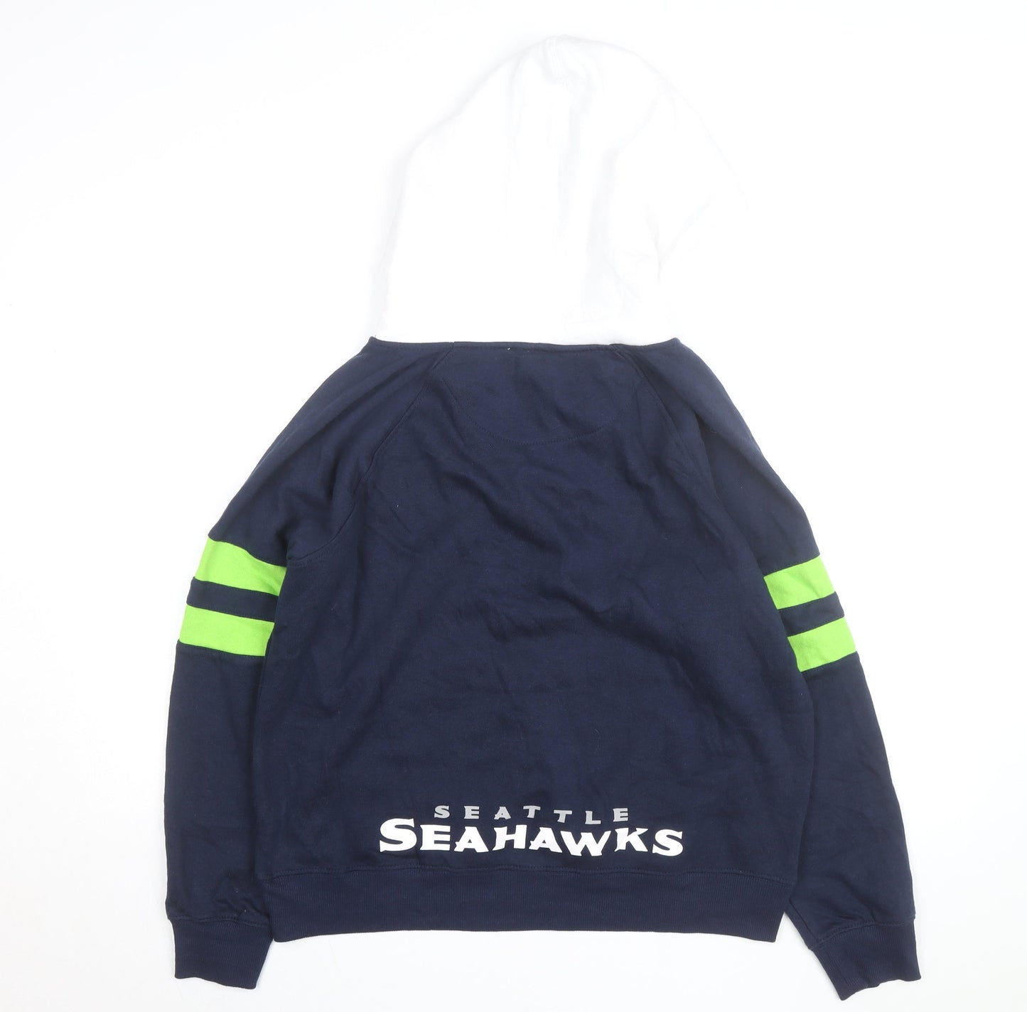 NFL Team Apparel Men’s Blue Seattle Seahawks Lace Up Hoodie M