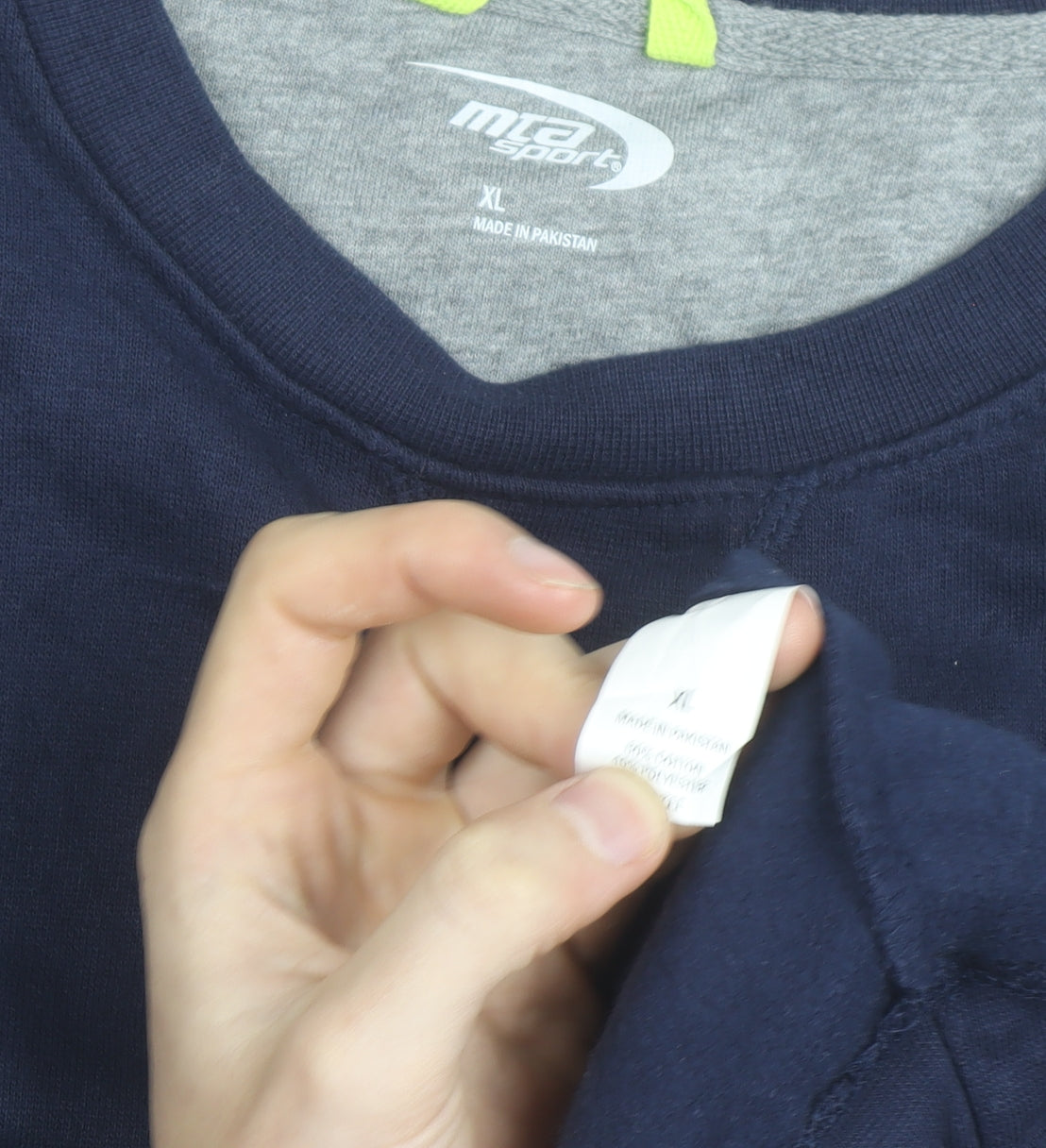 MTA Sport Men's Navy Blue XL Crew Neck Pullover Sweatshirt