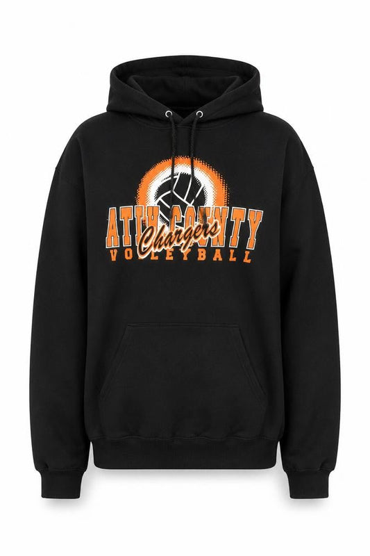 Champion Men's Black Medium Pullover Hoodie Bath County Graphic