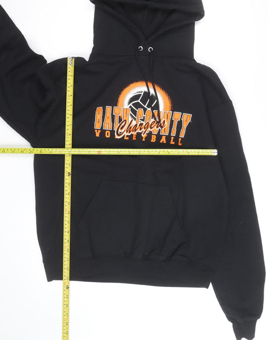 Champion Men's Black Medium Pullover Hoodie Bath County Graphic