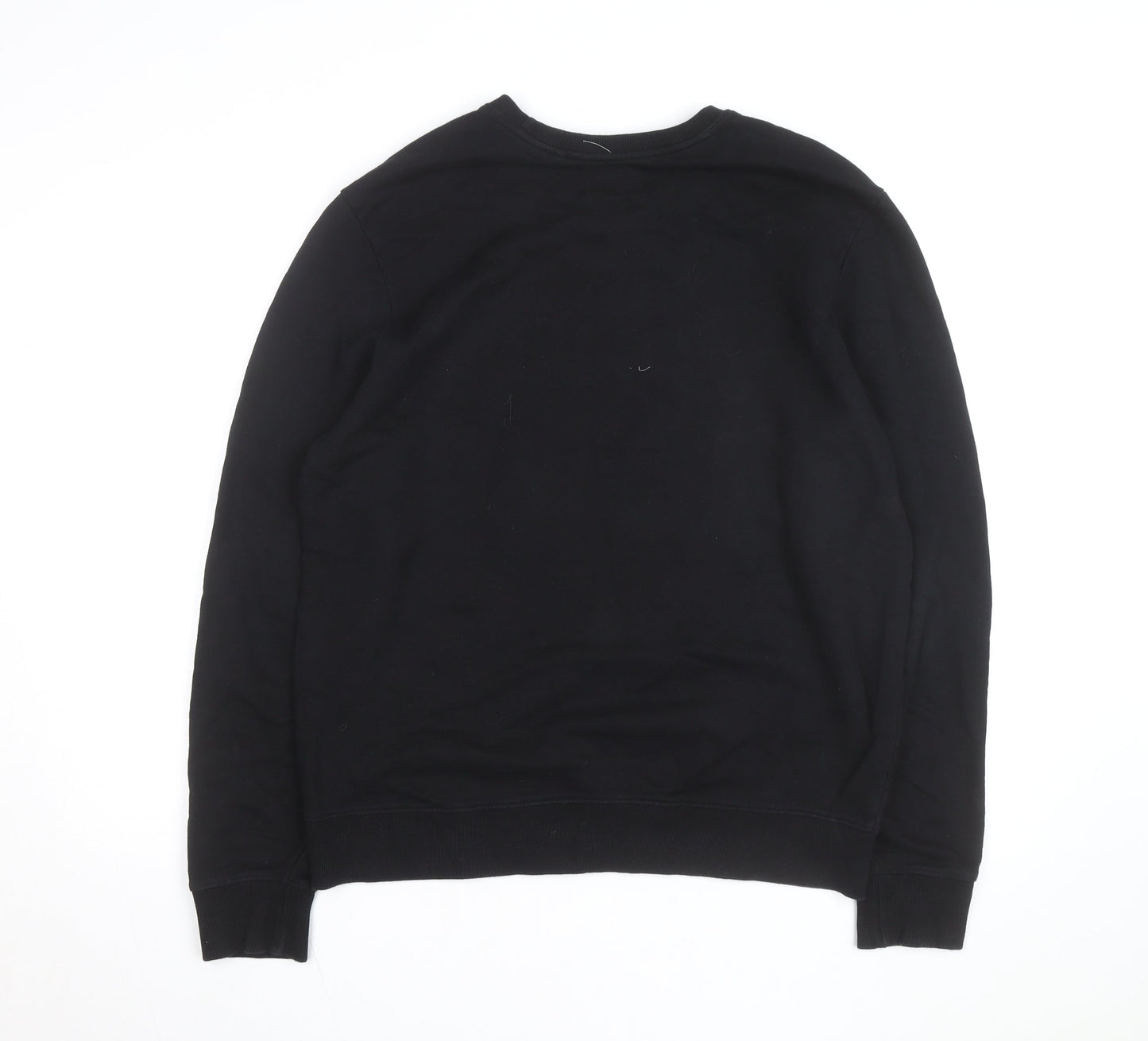 Guess Men's Black Cotton Crew Neck Pullover Sweatshirt L