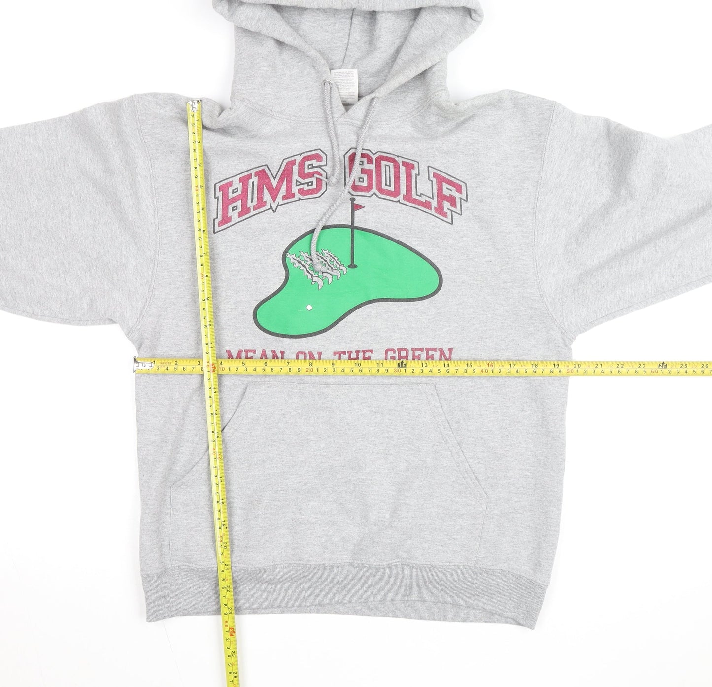 Jerzees Mens Grey Pullover Hoodie M Graphic Golf Sportswear