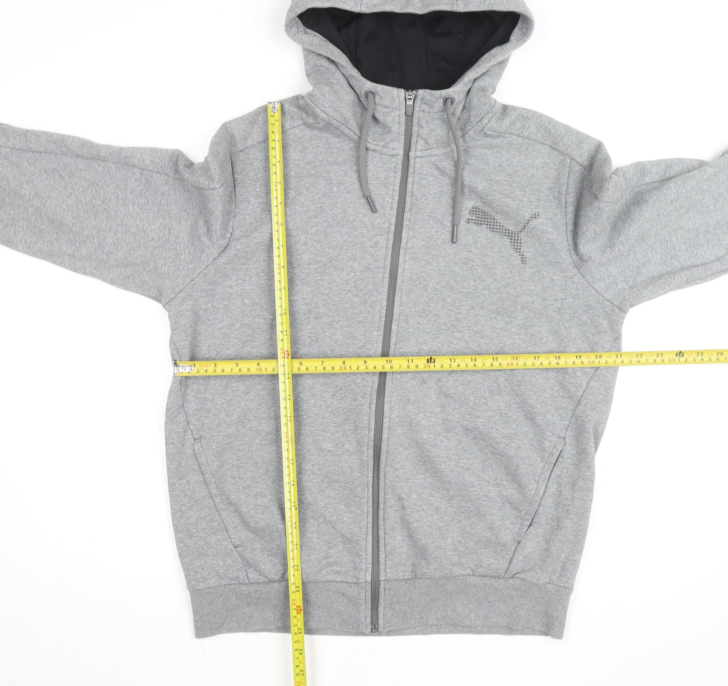 Puma Men's Grey Full Zip Hoodie Size M Regular Fit