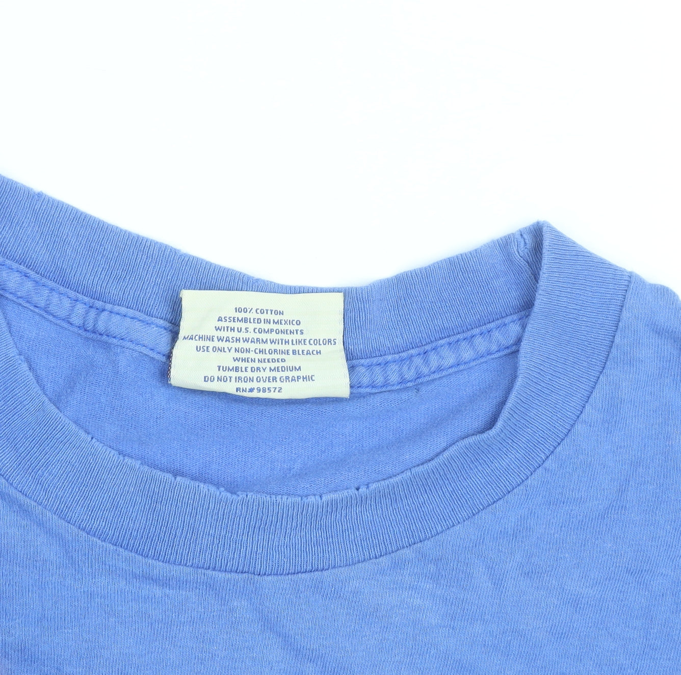 Steve & Barry’s Men Blue DUKE Long Sleeve Cotton Crew Neck Top XL