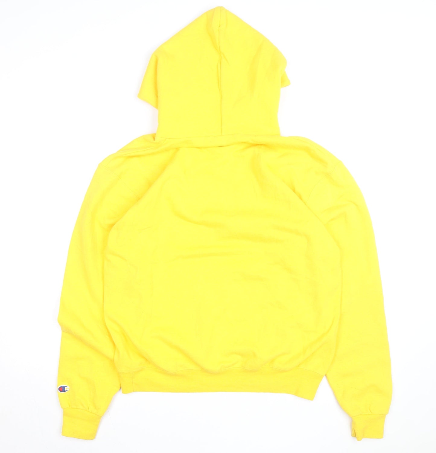 Champion Men's Yellow Delaware Pullover Hoodie M Graphic Fleece