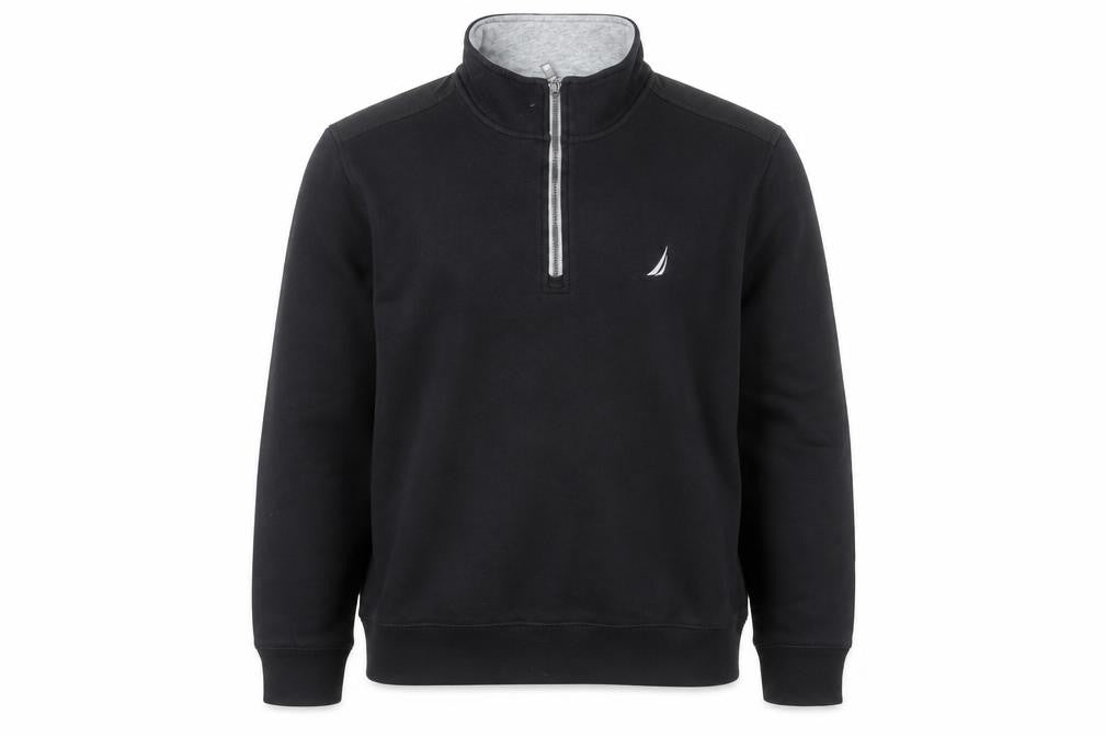 Nautica Men's Black 1/4 Zip Pullover Sweatshirt Size M
