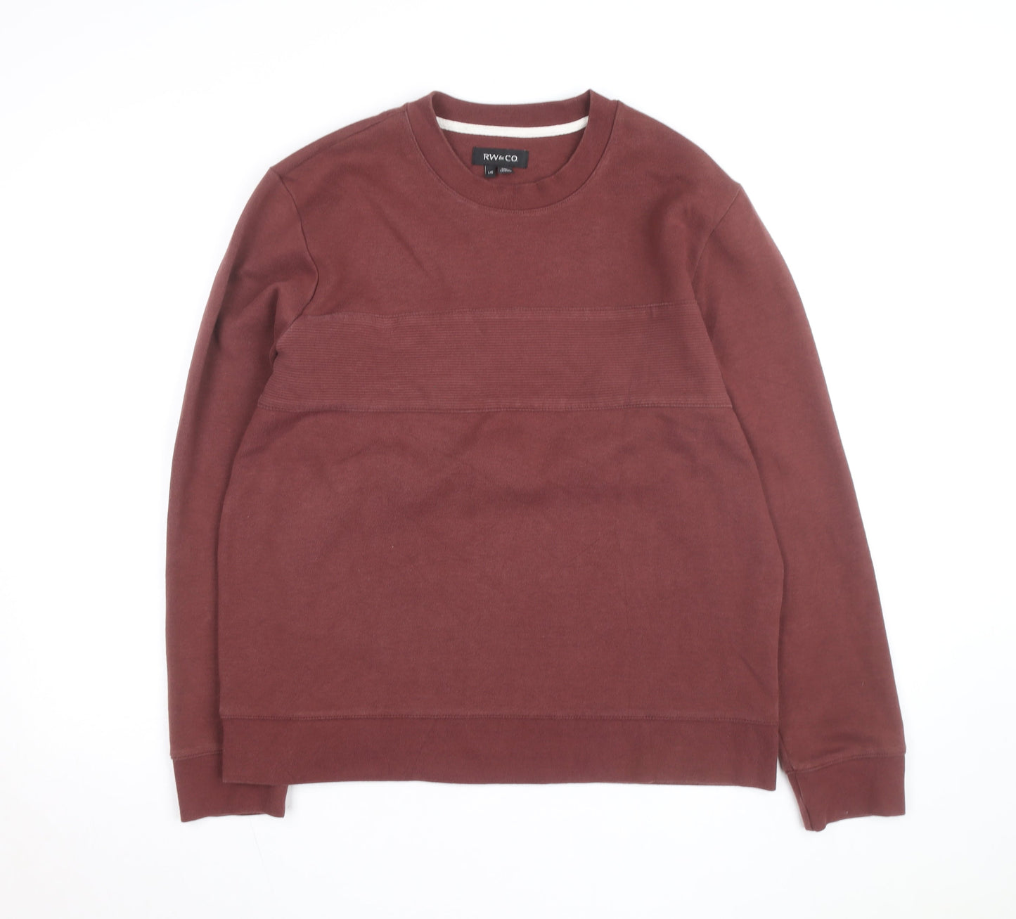 RW&CO Men’s Brown Crew Neck Pullover Sweatshirt Size L
