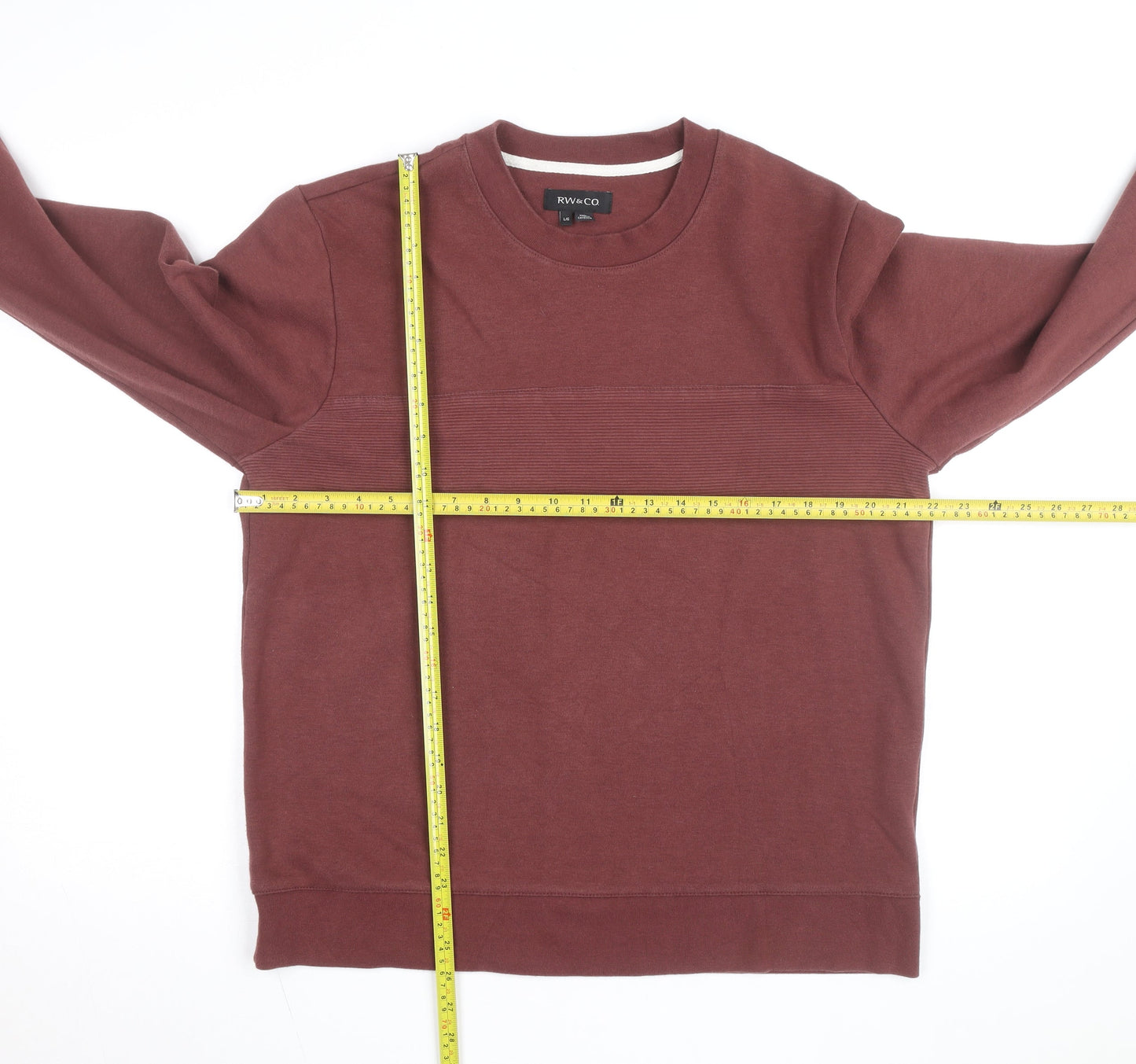 RW&CO Men’s Brown Crew Neck Pullover Sweatshirt Size L