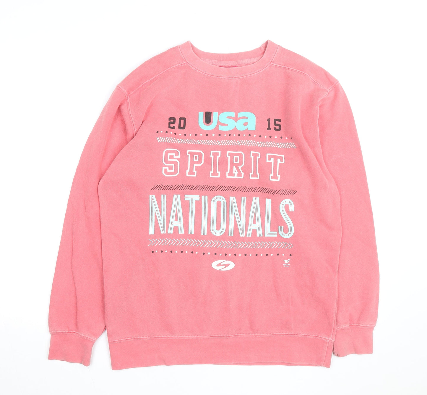 Comfort Colors Women's Pink USA Spirit Nationals Pullover Sweatshirt Size S
