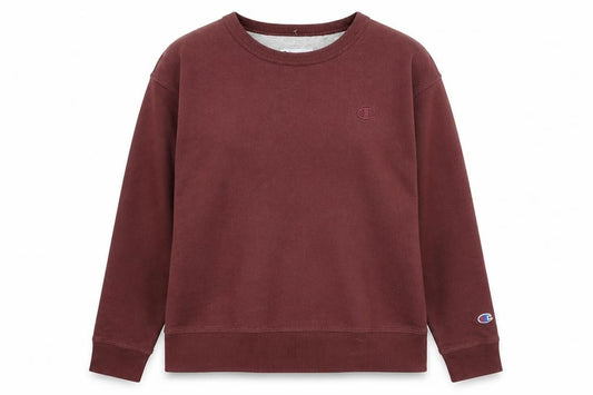 Champion Womens Burgundy Crew Neck Pullover Sweatshirt Size L