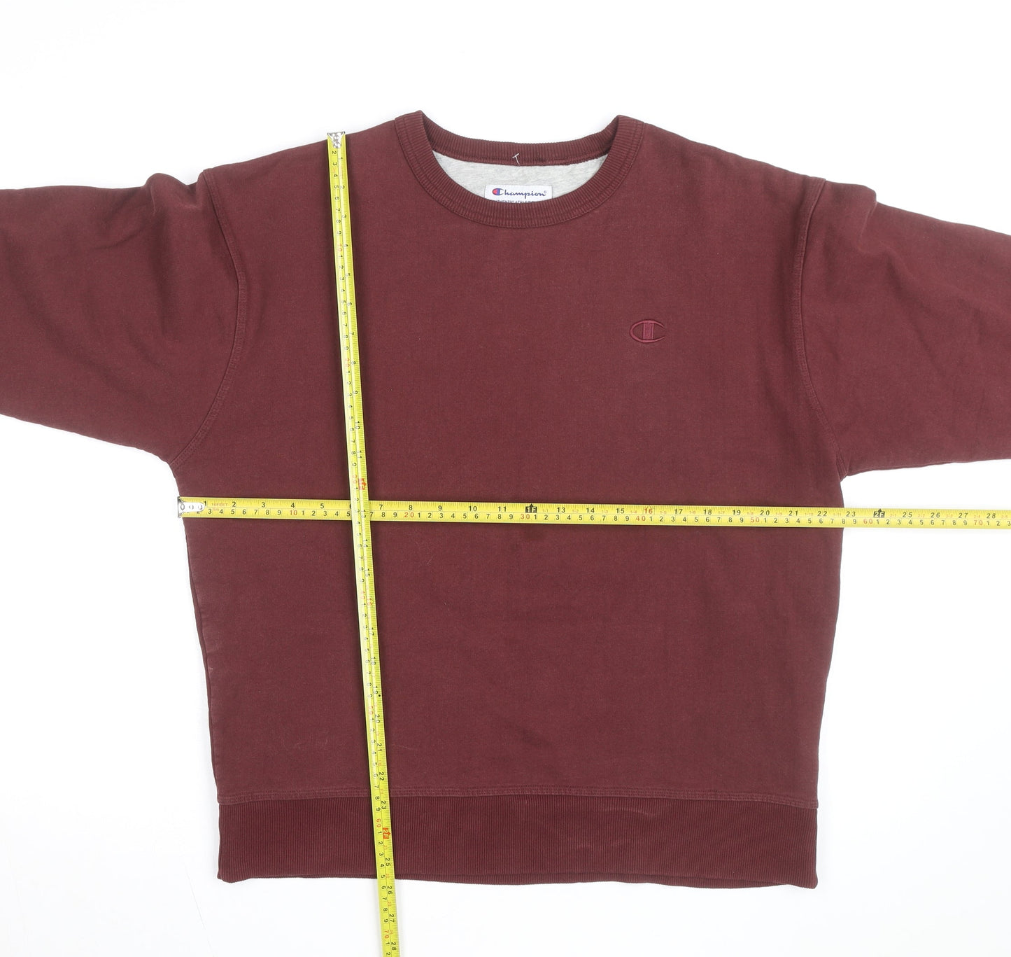 Champion Womens Burgundy Crew Neck Pullover Sweatshirt Size L