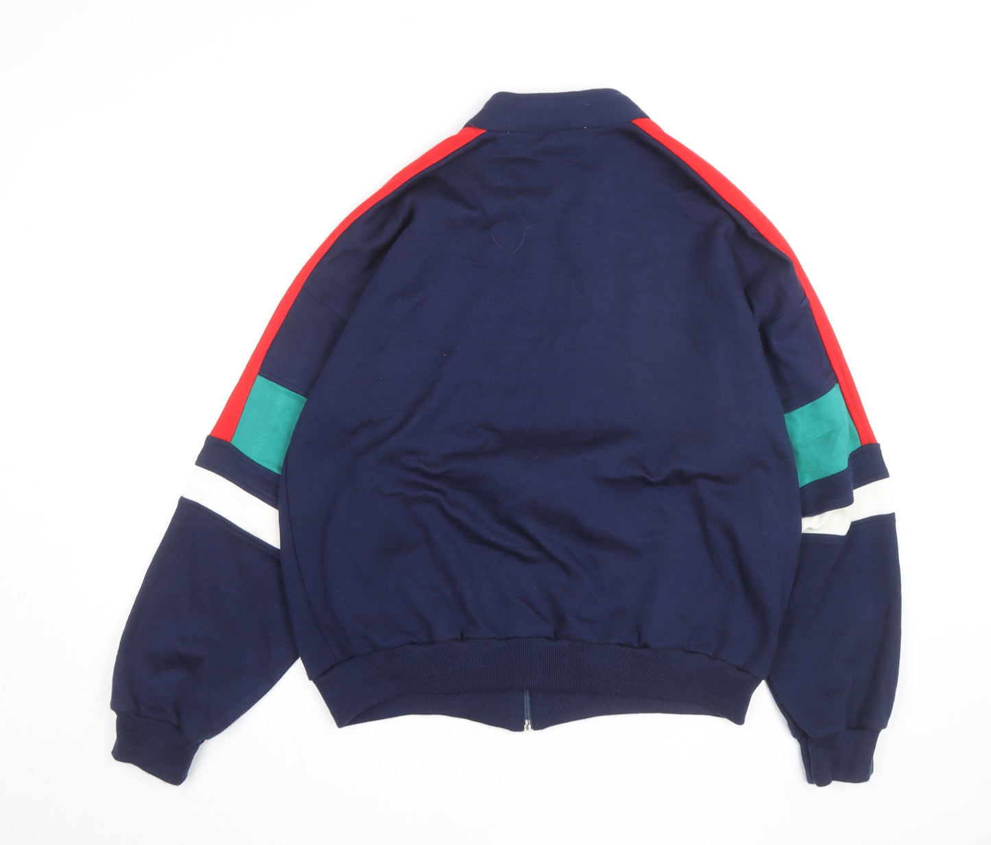 Trader Bay Men's Multicoloured Full Zip Sweatshirt L Retro 90s Style