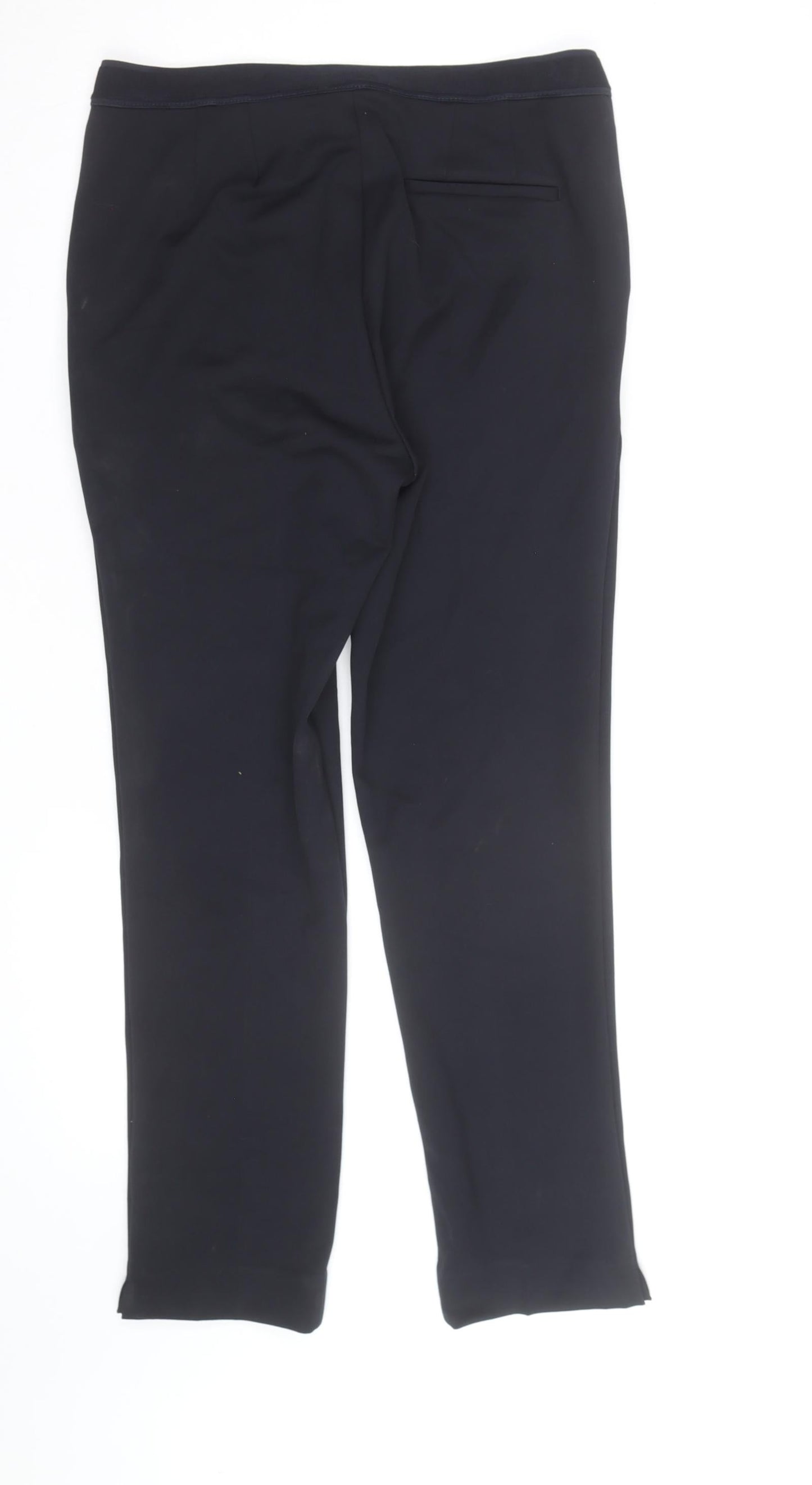 Marks and Spencer Women Black Slim Ankle Trousers Size 12 Regular