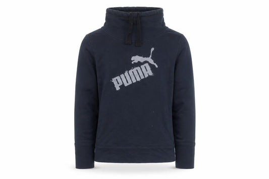 Puma Men's Black XS Pullover Sweatshirt High Neck Graphic Fleece