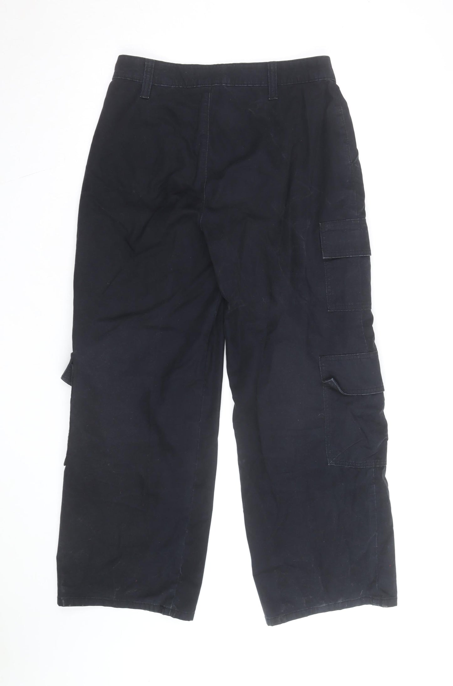ASOS Women’s Black Petite Cargo Trousers Size 10 Cotton