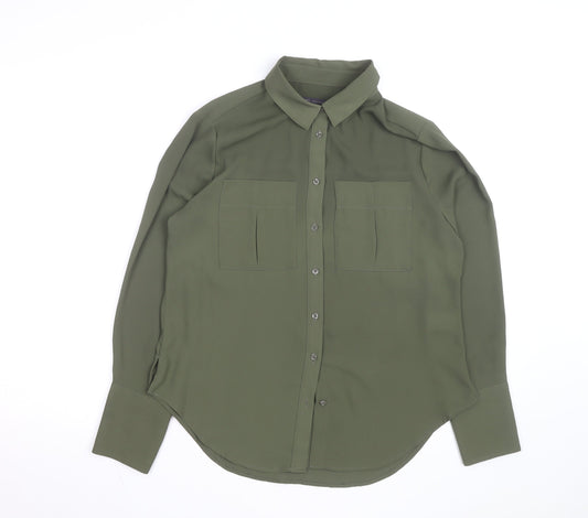 Marks and Spencer Women Green Size 10 Polyester Shirt