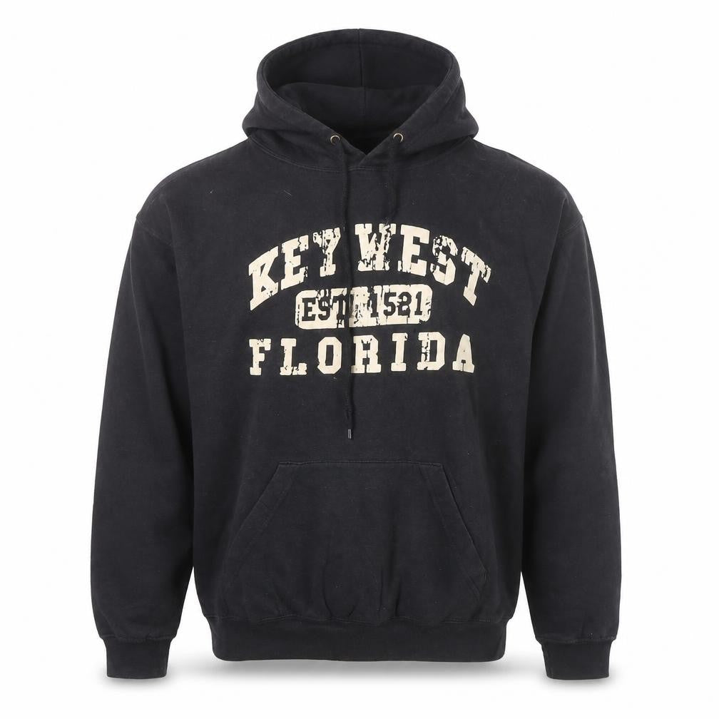 Pacific & Co Men's Black Pullover Hoodie Medium Key West Print