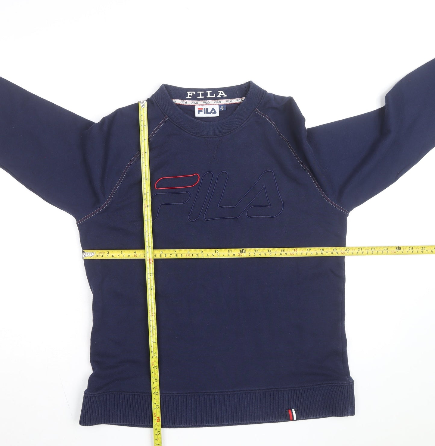 FILA Men's Blue Logo Crew Neck Pullover Sweatshirt Size M