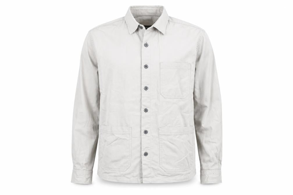Burton Menswear London Men’s Beige Cotton Twill Button-Up Shirt L