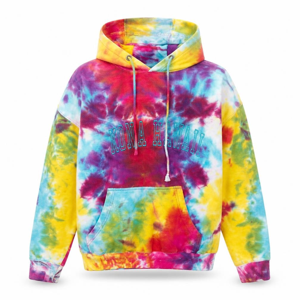 Gogo Mens Multicoloured Tie Dye Pullover Hoodie S Relaxed Fit