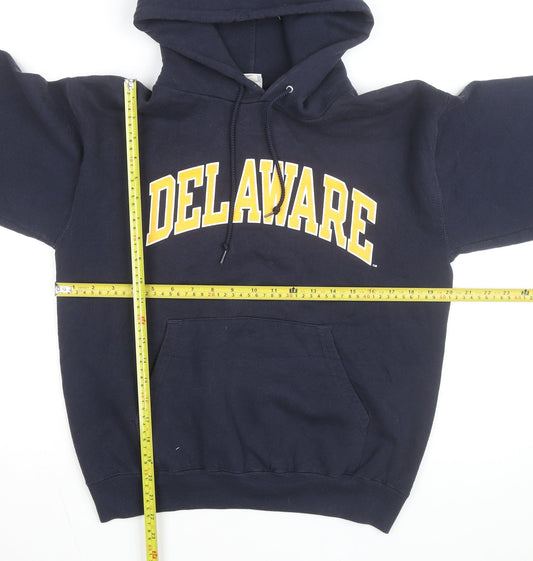 Champion Men's Blue Delaware Pullover Hoodie Size S Regular Fit
