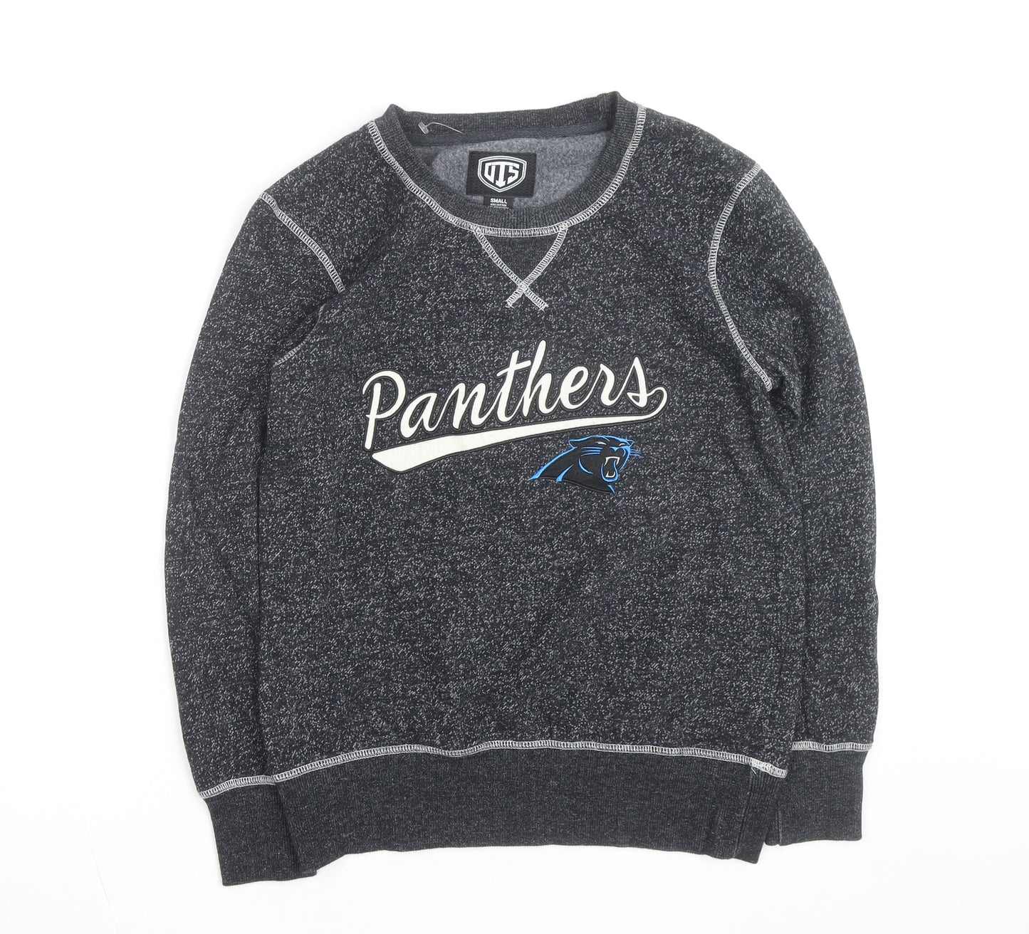 OTS Men's Grey Panthers Graphic Crew Neck Sweatshirt Size S