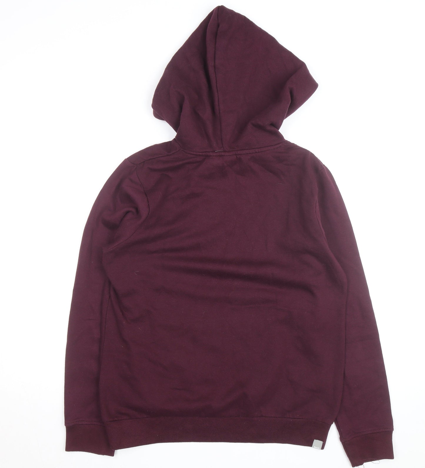 Bench Men's Purple Pullover Hoodie M Regular Fit Logo Fleece