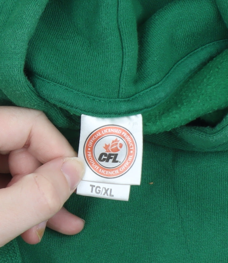 CFL Saskatchewan Roughriders Green Pullover Men's XL Hoodie