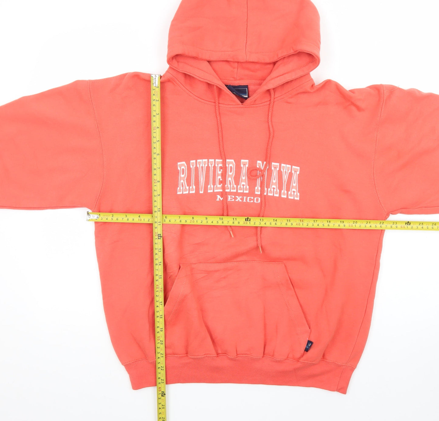 Pacific & Co Women’s Coral Riviera Maya Mexico Pullover Hoodie L Cotton Blend