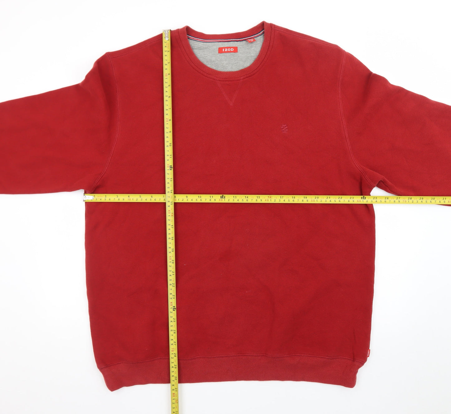 IZOD Men's Red XL Pullover Crew Neck Fleece Sweatshirt