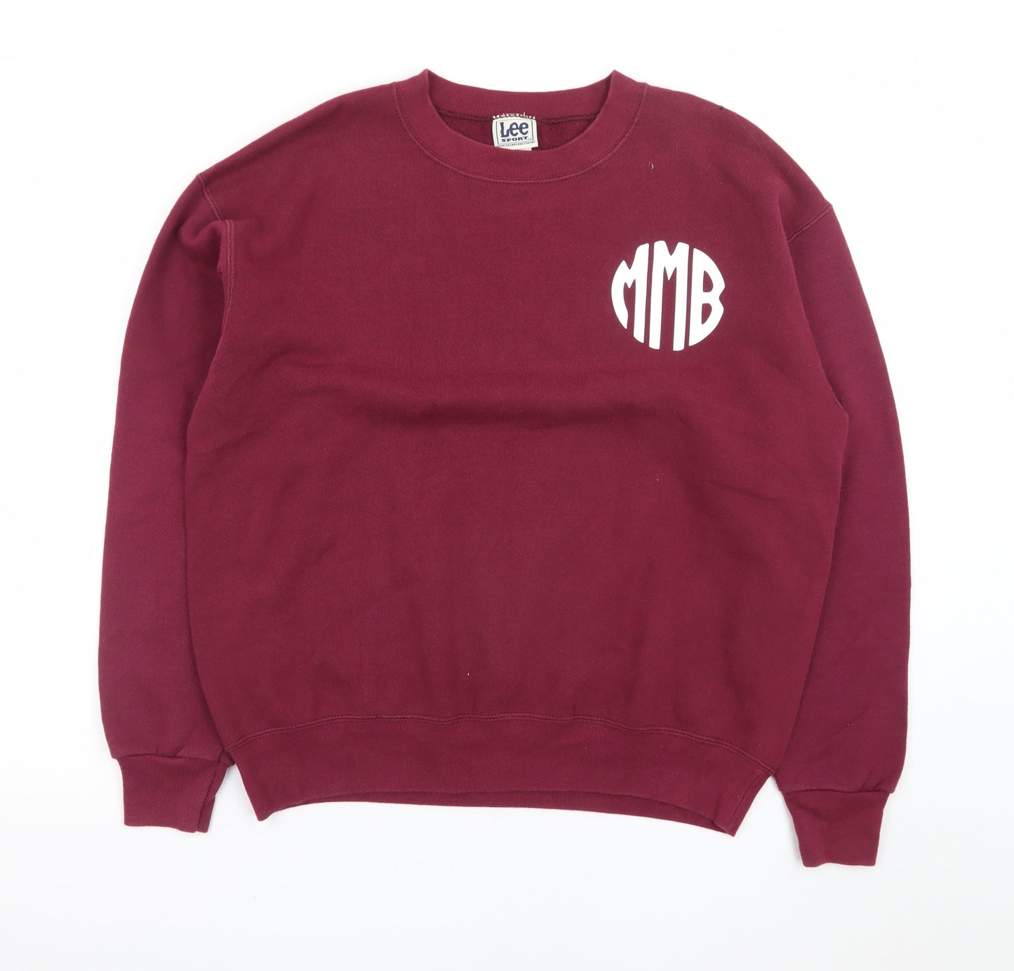 Lee Sport Men's Burgundy Crew Neck Sweatshirt Size L Cotton Blend