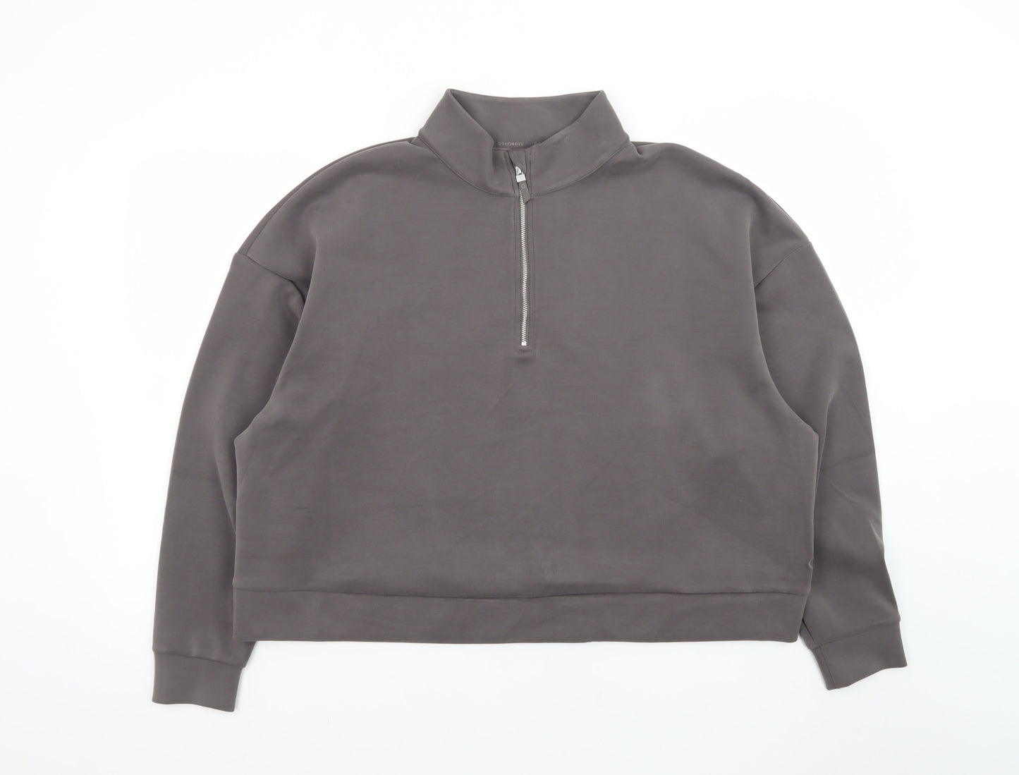 Marks and Spencer Mens Grey 1/2 Zip High Neck Sweatshirt L