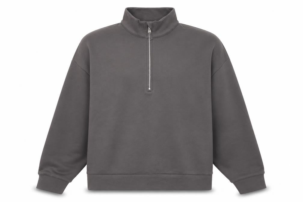 Marks & Spencer Mens Grey 1/2 Zip High Neck Sweatshirt L