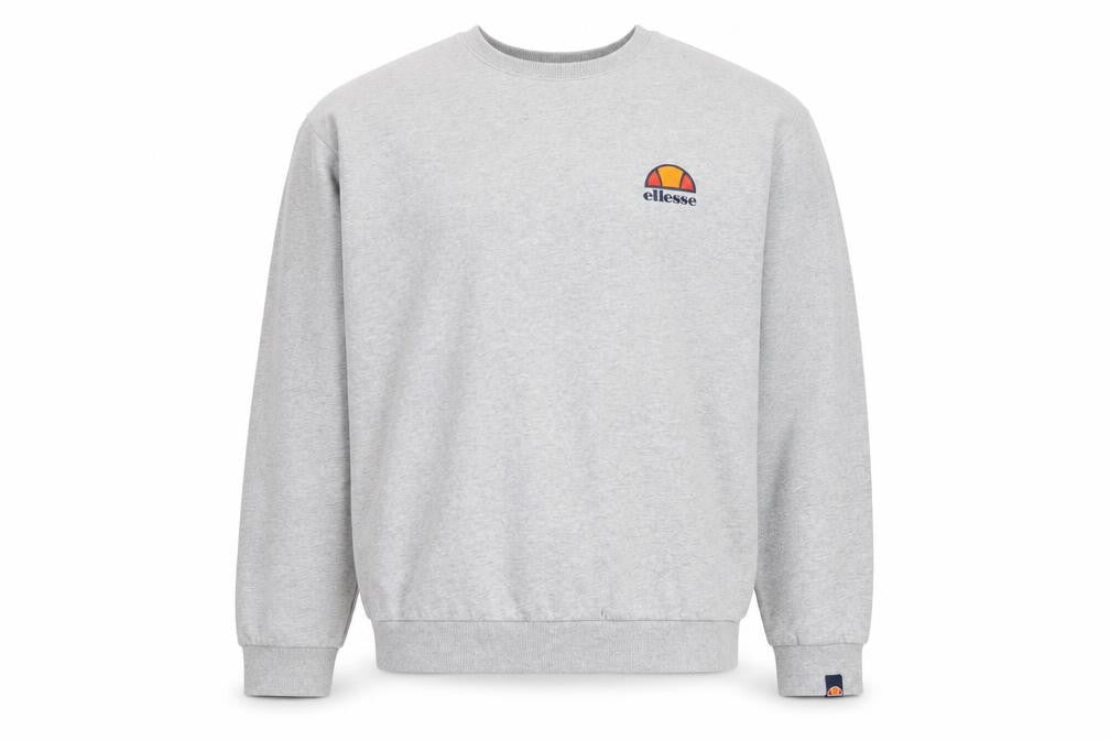 Ellesse Men’s Grey XL Pullover Sweatshirt Crew Neck Logo Fleece