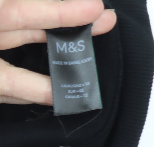 Marks and Spencer Mens Black Graphic Pullover Sweatshirt Size L