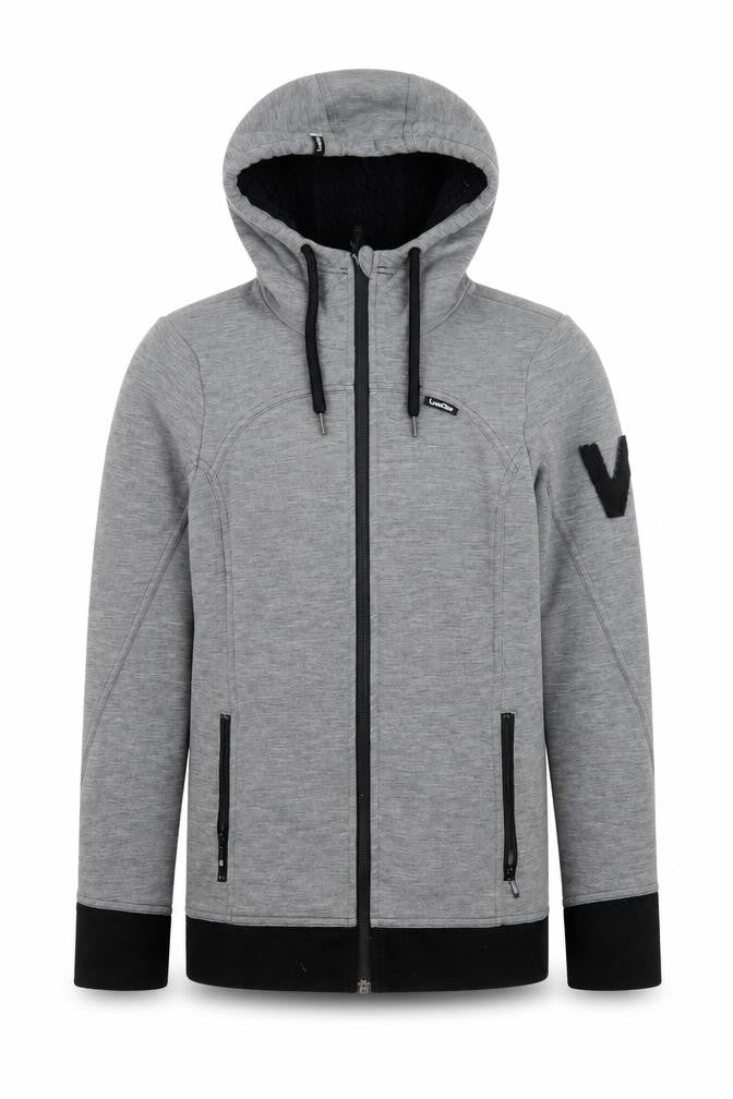 Wedze Men's Grey Full Zip Hoodie XS Winter Fleece