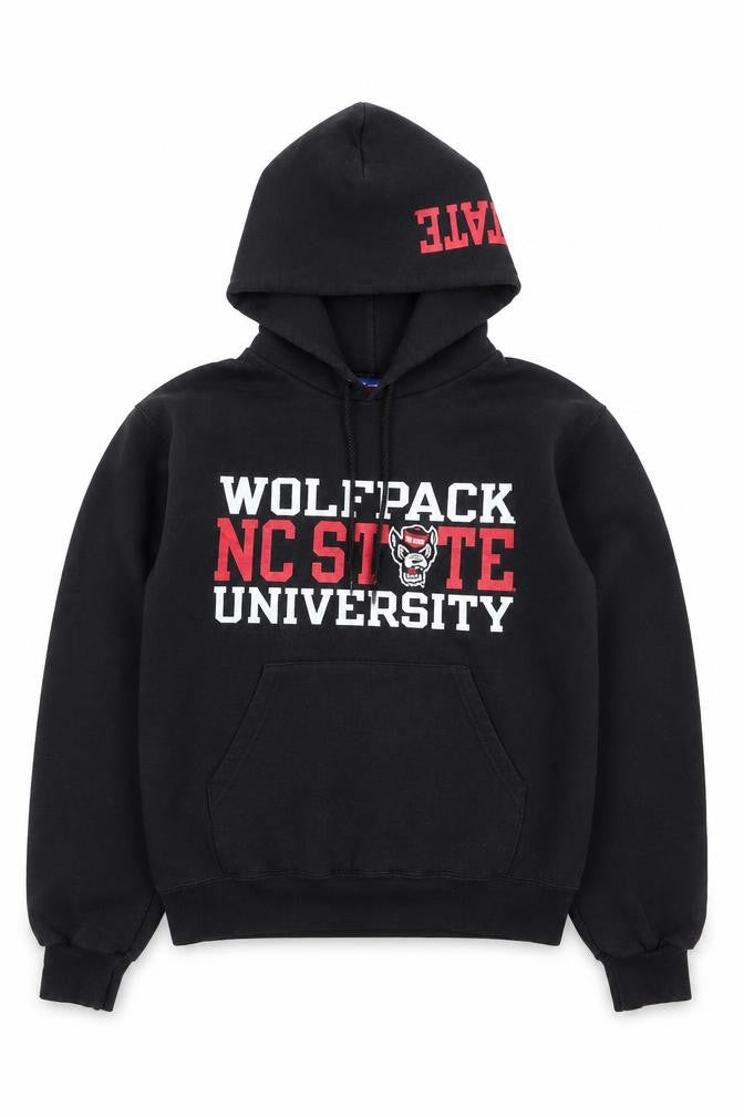 Champion Mens Black Small Pullover Hoodie NC State University Graphic