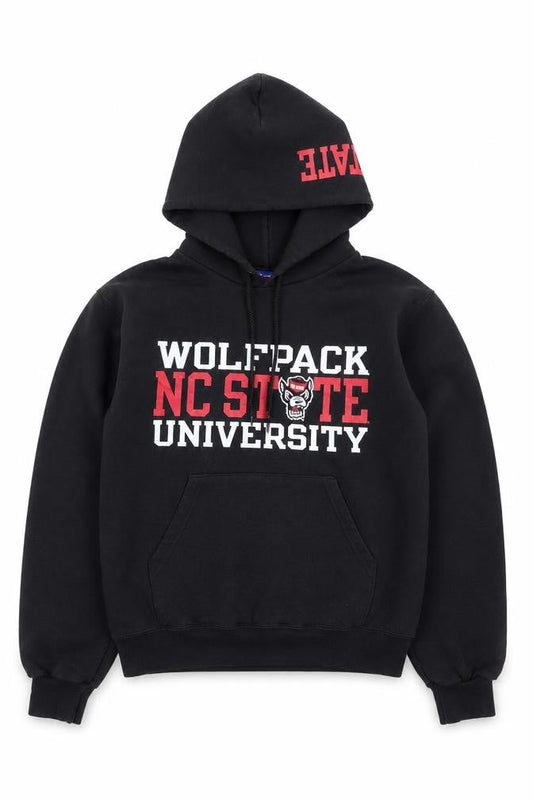 Champion Mens Black Small Pullover Hoodie NC State University Graphic