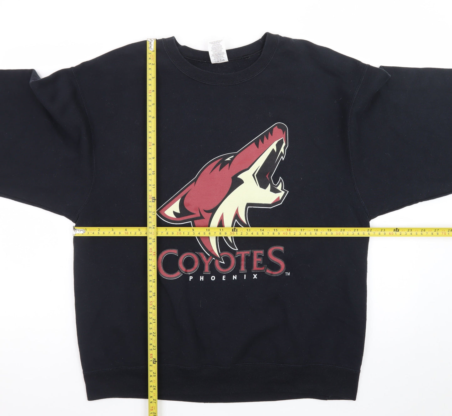 Jerzees Men’s Black Phoenix Coyotes Logo Sweatshirt Size L Vintage Pullover