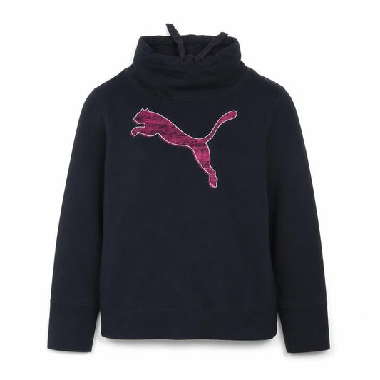 Puma Womens Black Size 16 Pullover Sweatshirt with Pink Logo