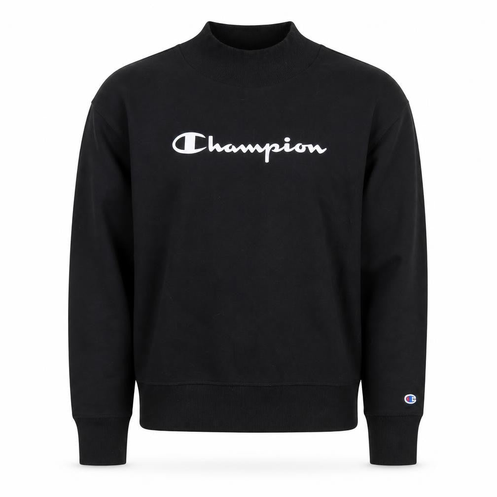Champion Men's Black Mock Neck Pullover Sweatshirt Size S