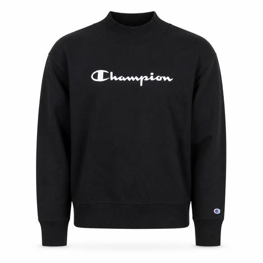 Champion Men's Black Mock Neck Pullover Sweatshirt Size S