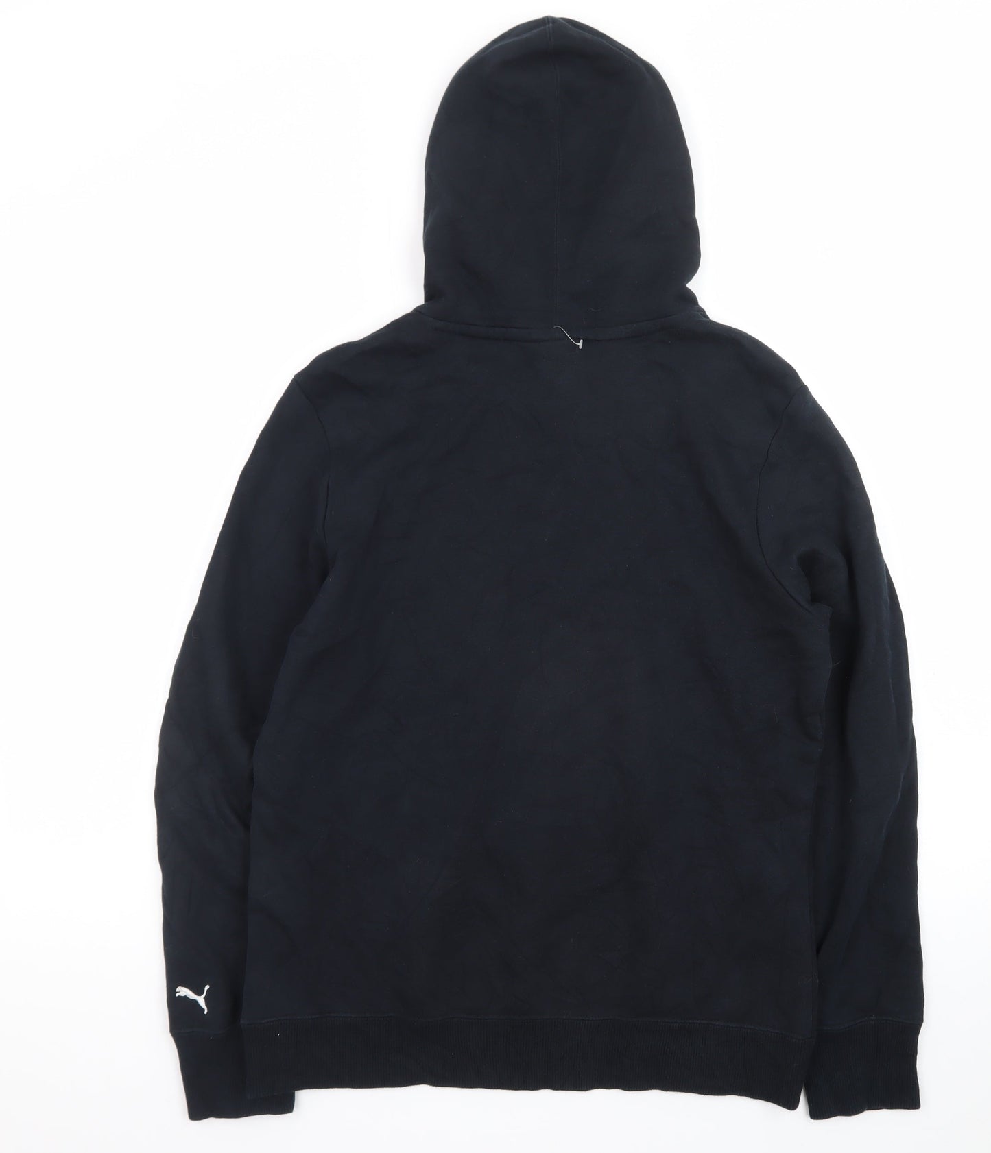 Puma Men's Black Pullover Hoodie L Logo Sportswear Sweatshirt