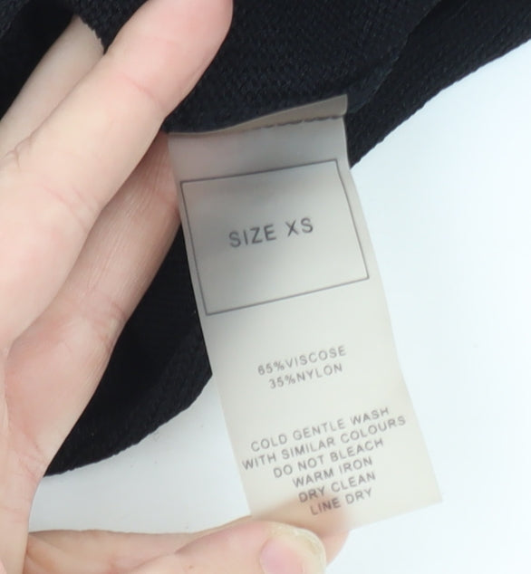 Maniere De Voir Womens Black XS Shrug Knit Cardigan Jumper