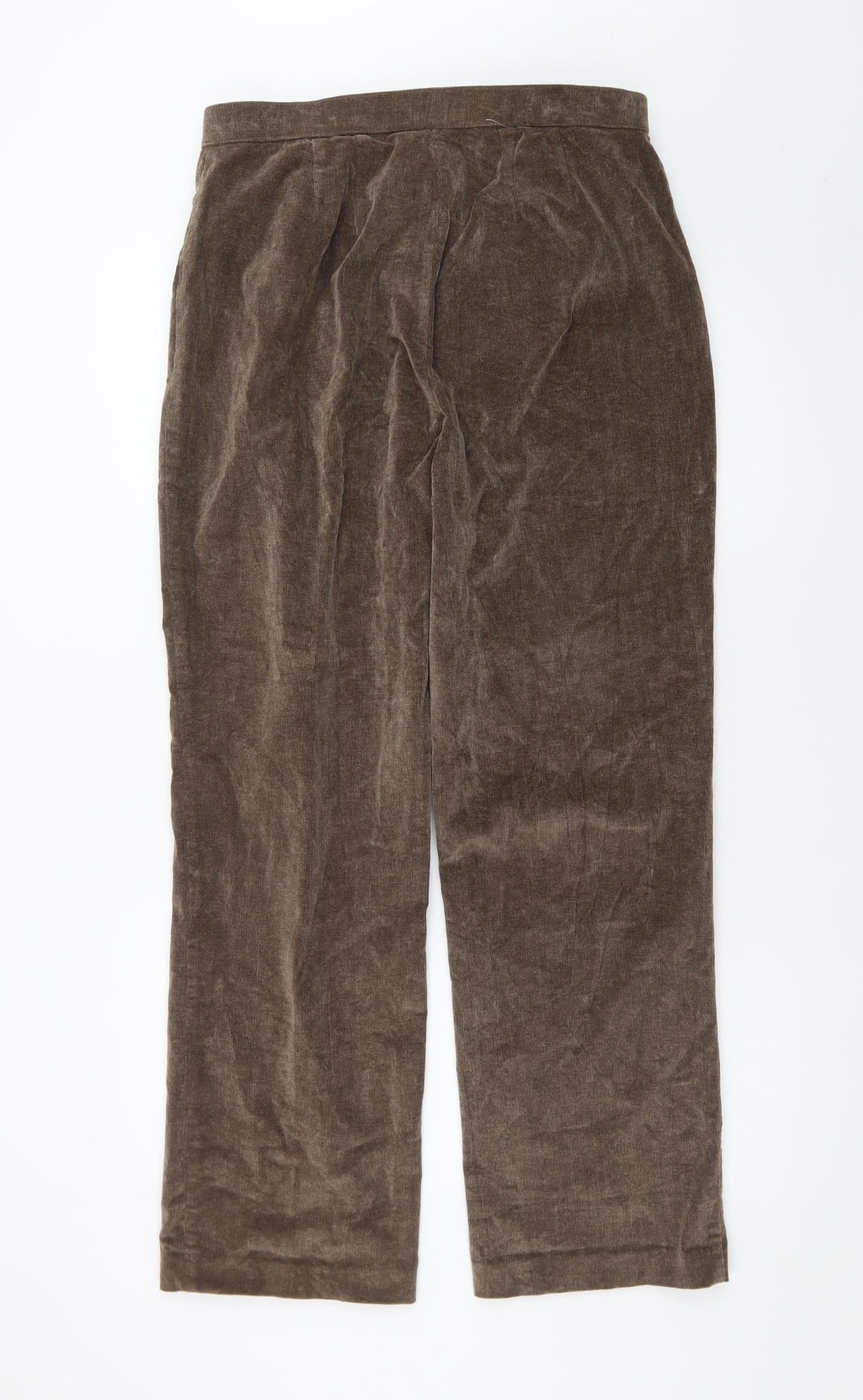 Northern Reflections Women Brown Corduroy Stretch Trousers Size 10 Regular