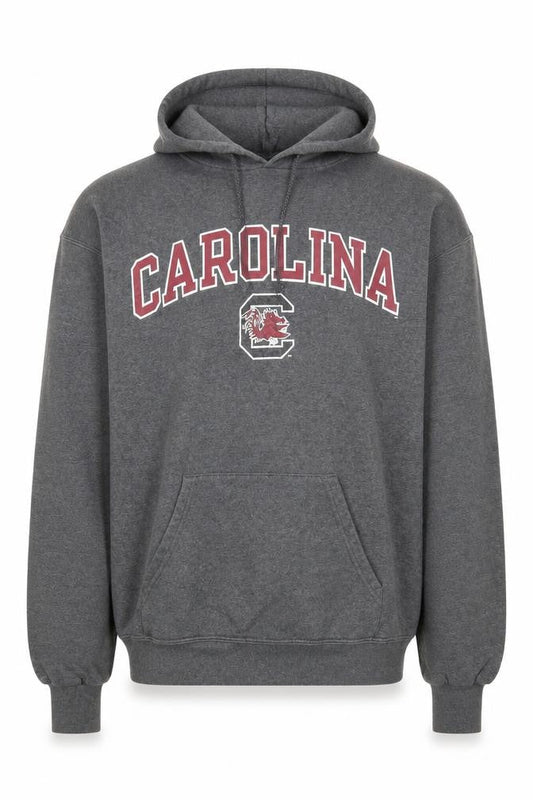 Champion Men's Grey Pullover Hoodie Medium Graphic Fleece